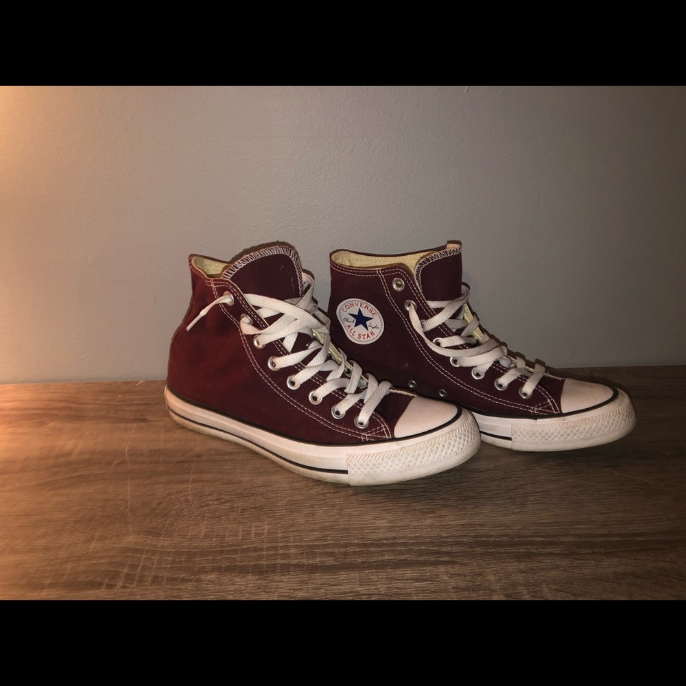 Burgundy All-Star Converse High-Tops